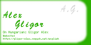 alex gligor business card